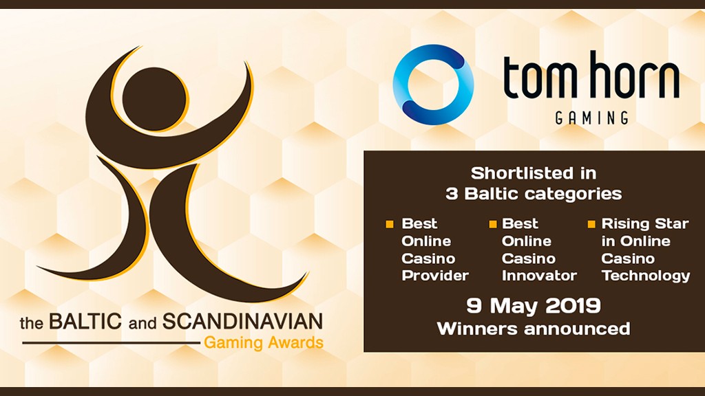TOM HORN in the category finals of the Baltic and Scandinavian Gaming Awards