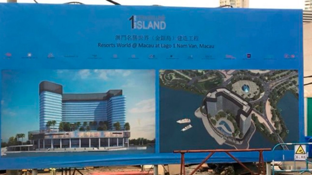 Resorts World hotel project being developed in Nam Vam Lake, Macau