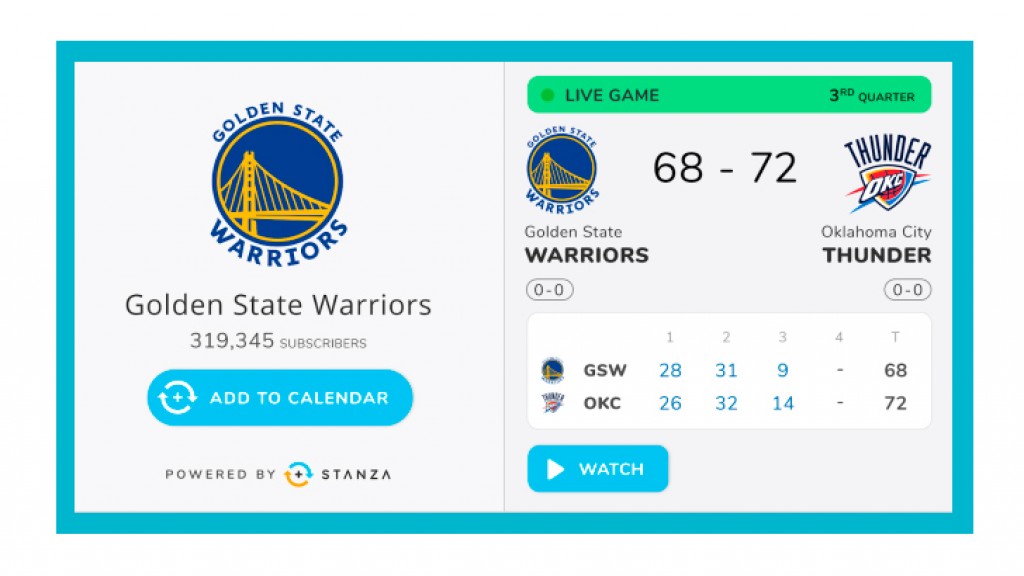 Stanza partners with Sportradar to bring robust sports data to calendar