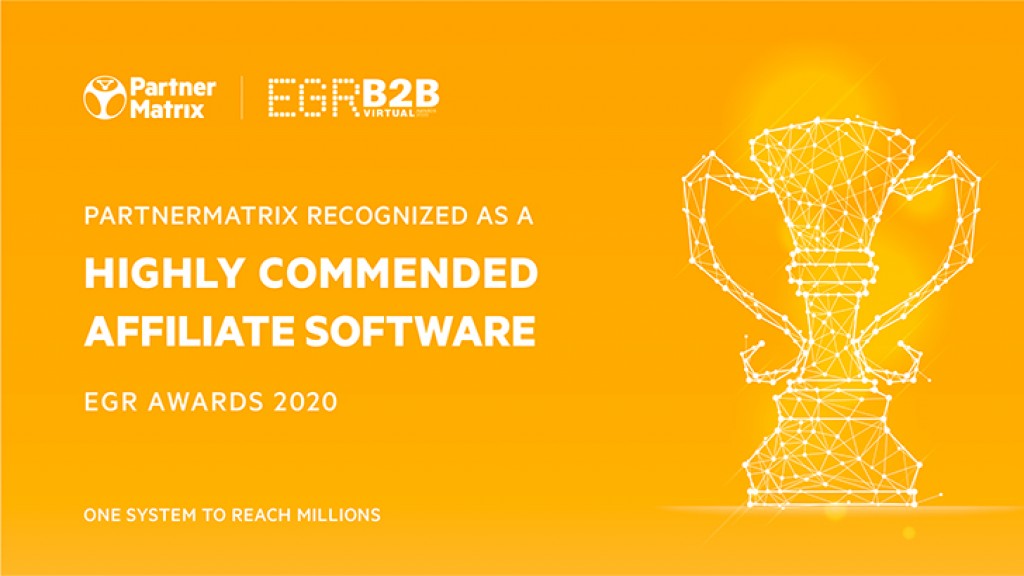 PartnerMatrix highly commended Affiliate Software at EGR B2B Awards