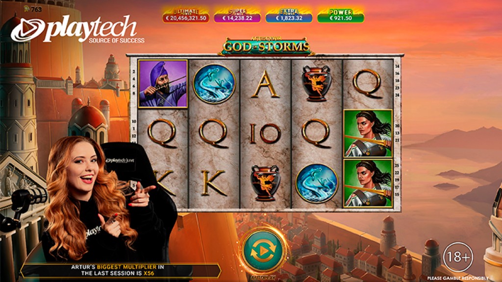 Playtech launches Age of the Gods: God of Storms Community Live Slots
