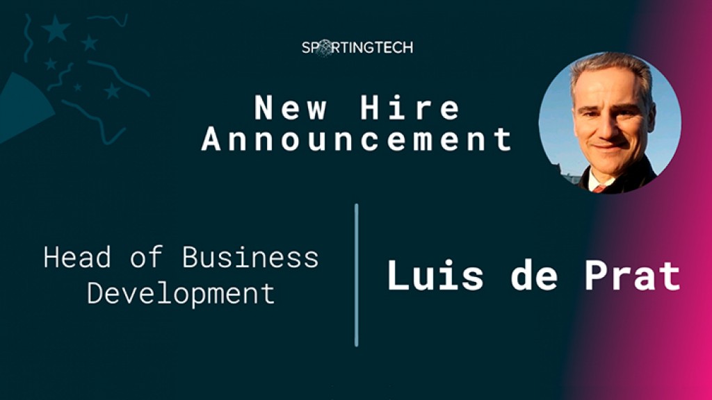 Sportingtech nombra a Luis de Prat como Jefe de Desarrollo Comercial