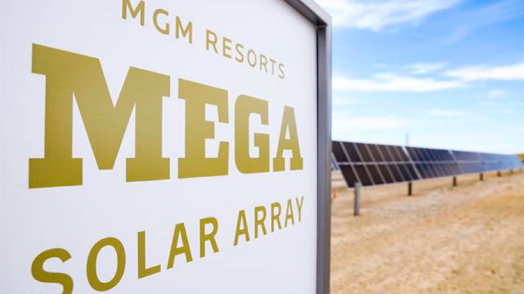 Solar farm outside Las Vegas powering MGM resorts on the Strip