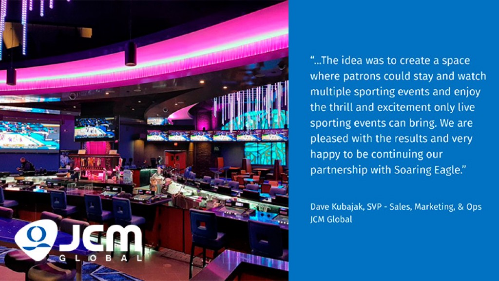 JCM Global Brings Sports Betting Experience to Soaring Eagle Casino with Custom Digital Signage Solutions Installation
