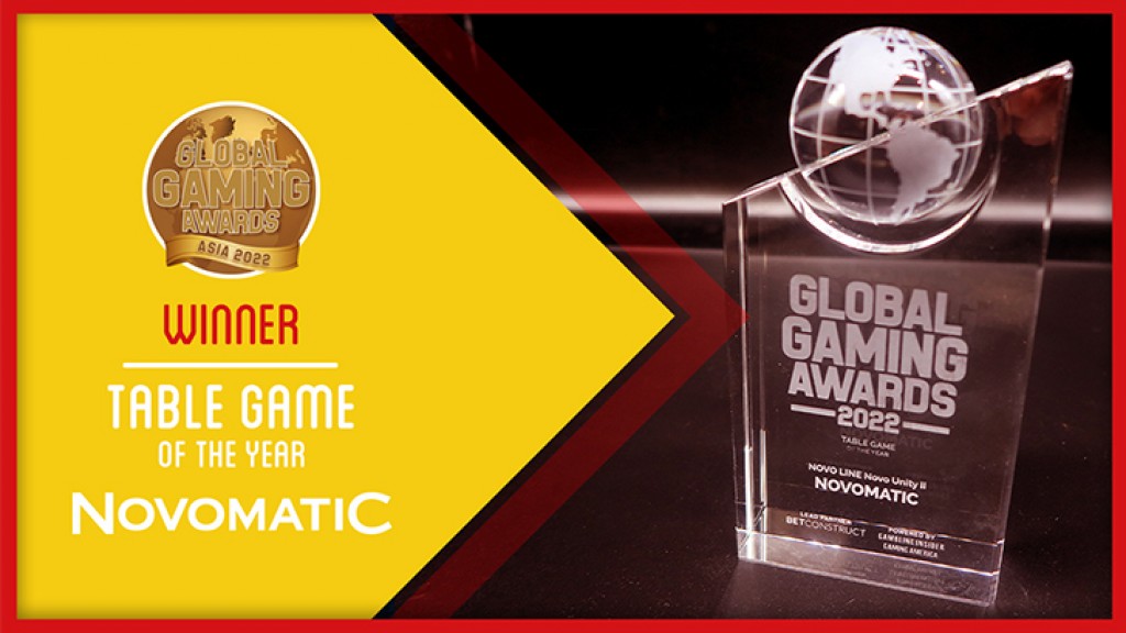 Global Gaming Awards 2022 Asia: NOVOMATIC wins category ´Table Game of the Year´