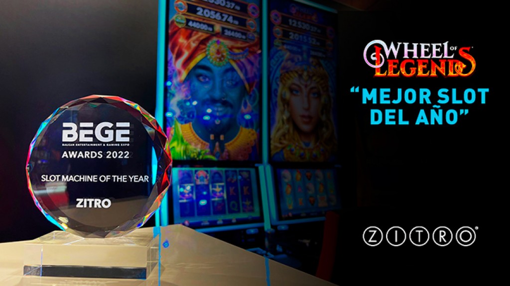 Zitro gana el premio "Mejor Slot del Año" con su increible Wheel of Legends