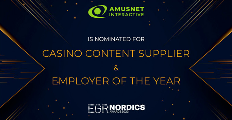 Amusnet Interactive honored to be nominated in the EGR Nordics Awards 2023