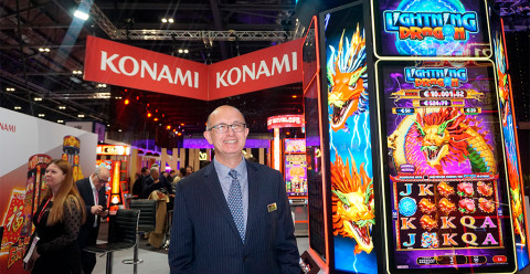 Konami centered on the face-to-face meet with customers at ICE 2023 edition