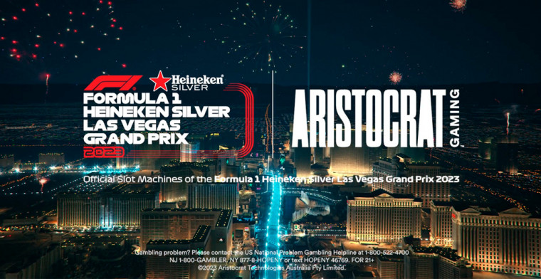 Las slots de Aristocrat Gaming son las tragamonedas oficiales del Gran Premio de Fórmula 1 Heineken Silver Las Vegas