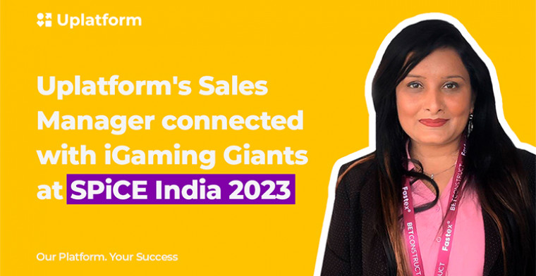 Rakhi, gerente de ventas de Uplatform, se conecta con los gigantes del iGaming en SPiCE India 2023