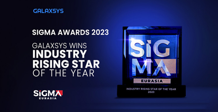 Galaxsys gana el premio "Industry Rising Star of the Year" en los SiGMA Eurasia Awards 2023