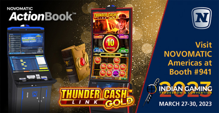 NOVOMATIC es "Golden" con Golden Book of Ra™ en THUNDER CASH™ GOLD Link en IGA