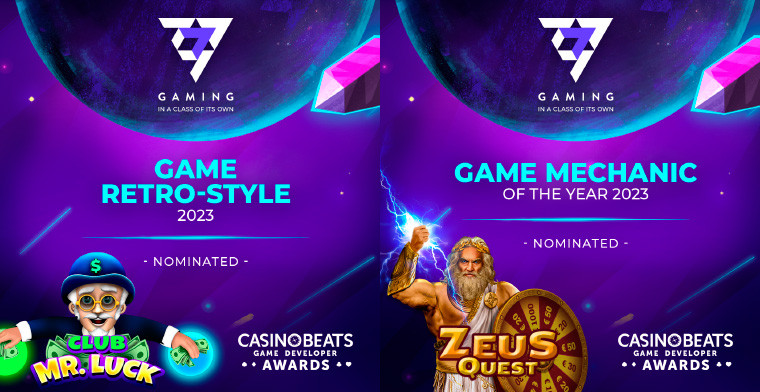 7777 gaming is nominated in the prestigious Game Developer Awards