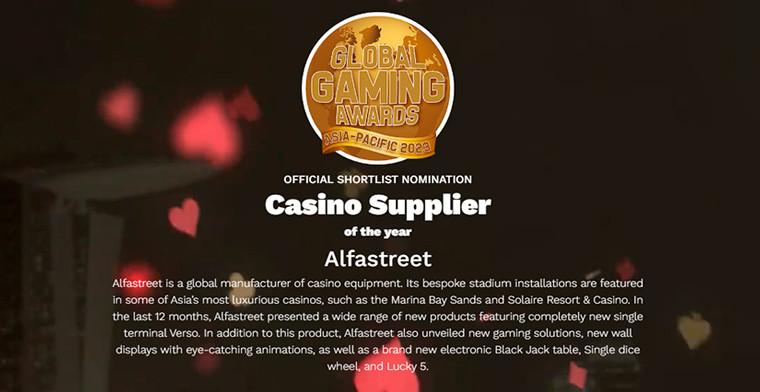 Alfastreet shortlisted at Global Gaming Award Asia-Pacific 2023!