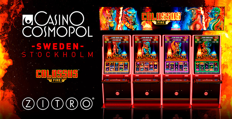Zitro entra en Suecia con el lanzamiento de Colossus Fire en Casino Cosmopol Estocolmo