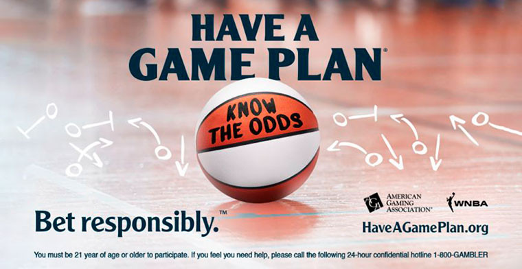 La WNBA se une a la campaña de servicio público Have A Game Plan.® Bet Responsably.™ de AGA