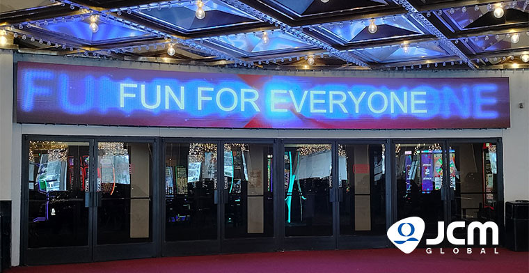 JCM Global provides a stunning outdoor digital sign to Don Laughlin’s Riverside Resort Hotel & Casino