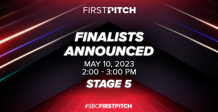 SBC announces final five for the prestigious First Pitch start-up competition at SBC Summit North America