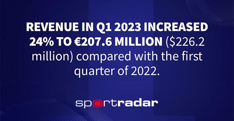 Reporte de Sportradar del primer trimestre del 2023