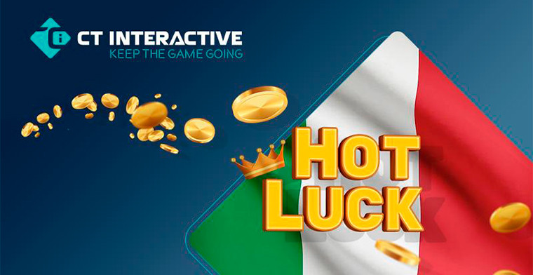 CT Interactive offers Hot Luck Jackpot with all of its games in Italy