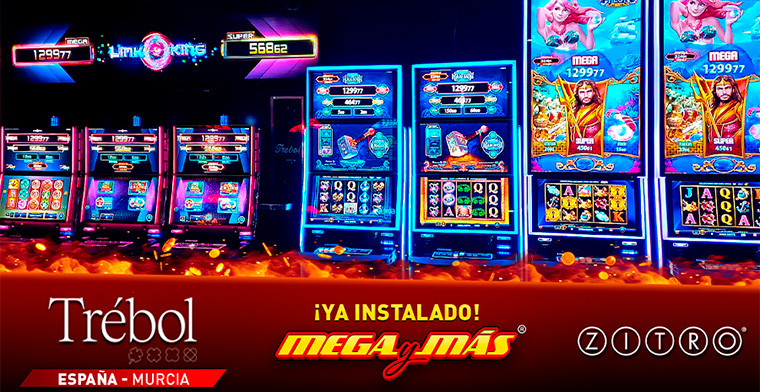 MEGA Y MÁS, junto con los nuevos juegos de Zitro, llegan a los salones del Grupo Trébol