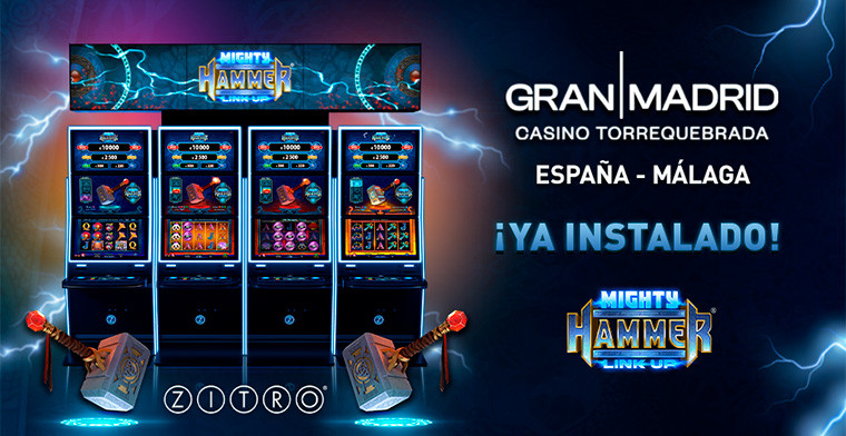 Mightly Hammer de Zitro, ya está instalado en Gran Madrid | Casino Torrequedrada