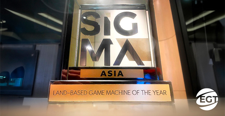 EGT took the prize “Land-based game machine of the year” at SIGMA Asia Awards 2023