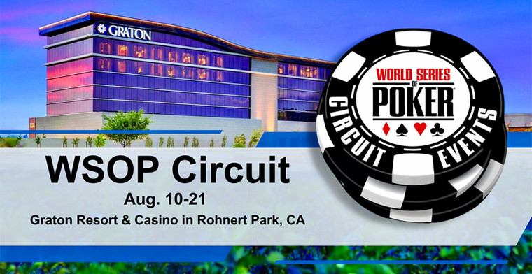 World Series of Poker Circuit begins August 10 in Northern California