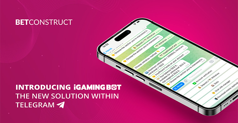 BetConstruct presenta iGaming Bot: una nueva aplicación dentro de Telegram