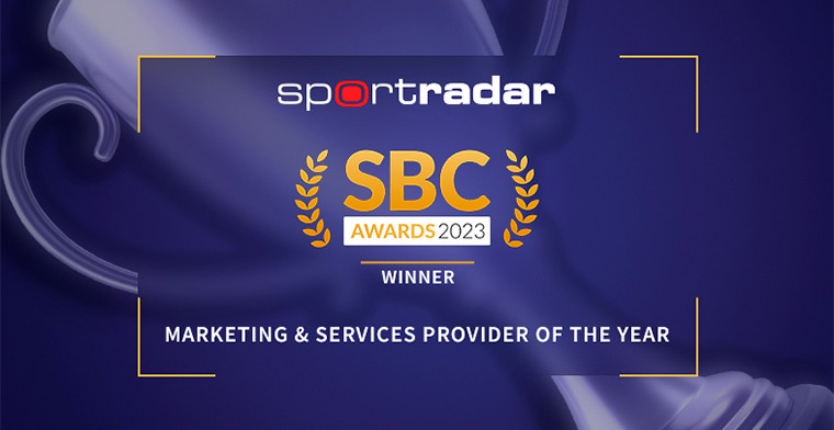 Sportradar gana el prestigioso premio SBC al proveedor de marketing y servicios del año 2023