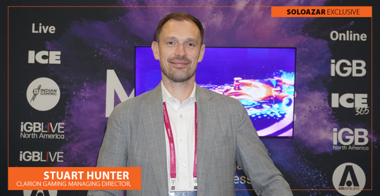 Clarion Gaming MD Stuart Hunter at G2E event: ‘Our mission is to cement our position as the number 1 growth partner for gaming companies globally.’
