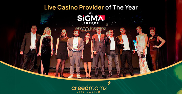 CreedRoomz obtiene el premio al proveedor de casino en vivo del año en los premios SiGMA Europe 2023