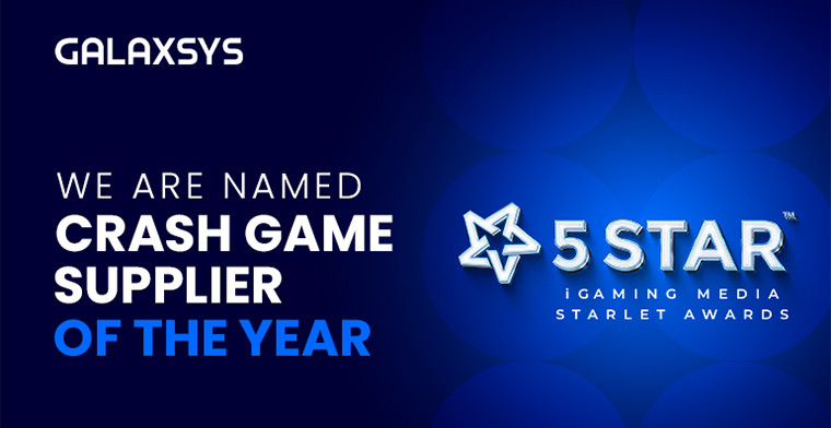 Galaxsys fue nombrado Proveedor de Juegos Fast/Crash del Año por los Starlet Awards