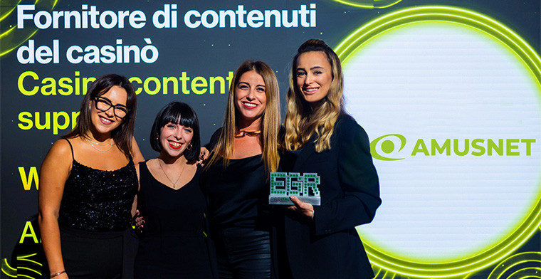 Amusnet gana a lo grande en los EGR Italy Awards 2023 en Roma