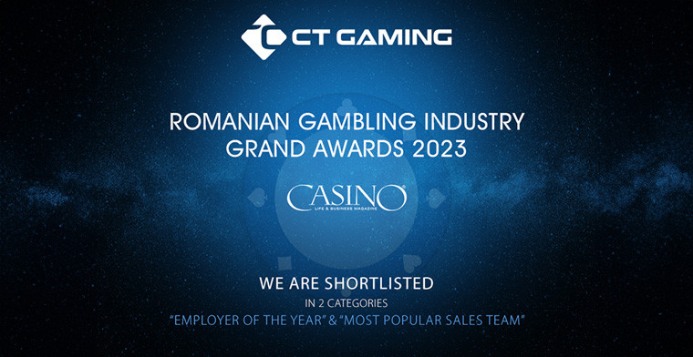 CT Gaming finalist in two categories at the Romanian Gambling Industry Grand Awards 2023