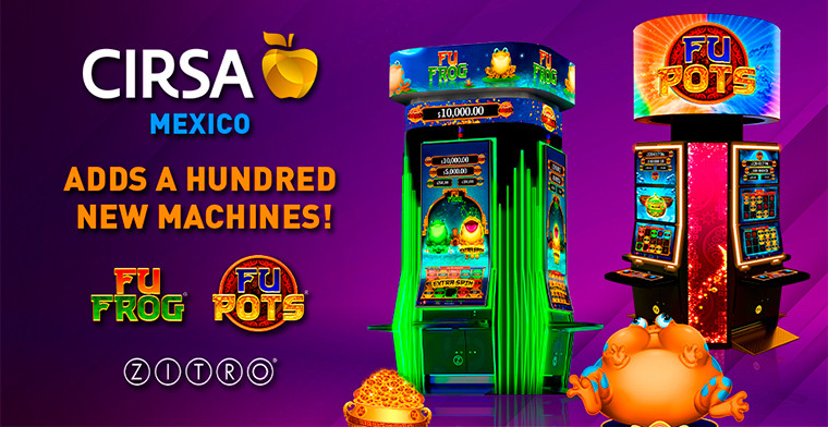 CIRSA raises the excitement in its Mexican venues with the addition of a hundred new machines featuring Zitro's latest games