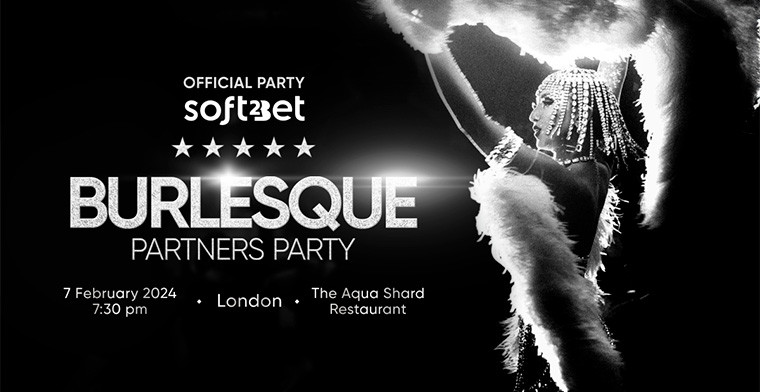 Soft2Bet anunció la exclusiva Burlesque Partners Party en Londres