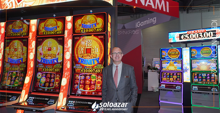 ICE London 2024: Konami showcased the award-winning DIMENSION slot cabinet line, among several new game series