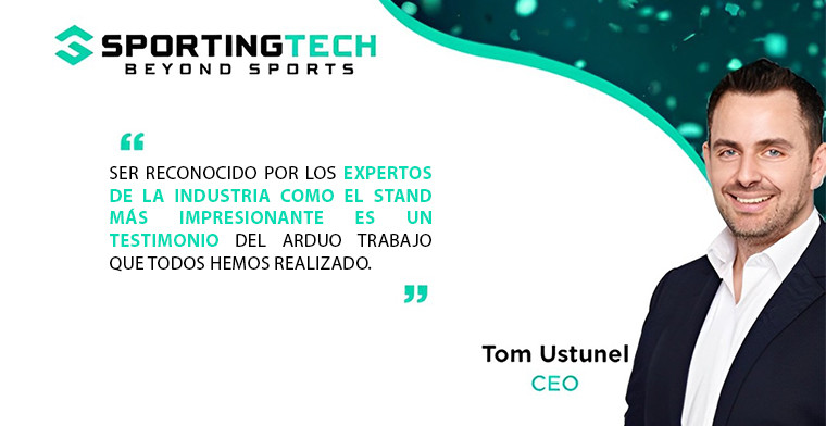 Sportingtech culmina el éxito de la ICE de Londres con el premio al stand del año