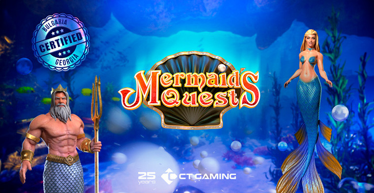 CT Gaming's Mermaid’s Quest has received certification for the Bulgarian and Georgian market