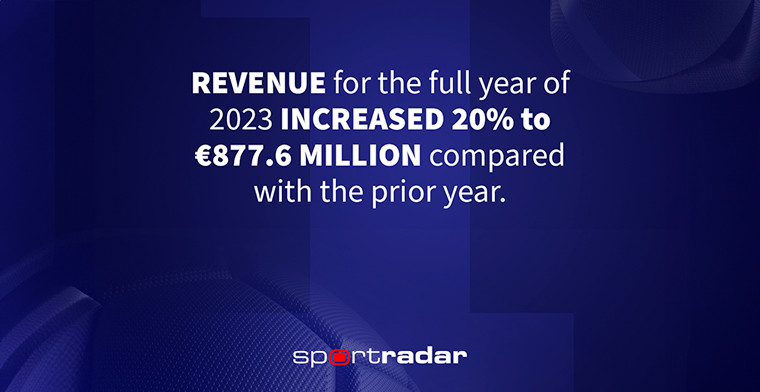 Sportradar informa los resultados del cuarto trimestre y del año completo 2023