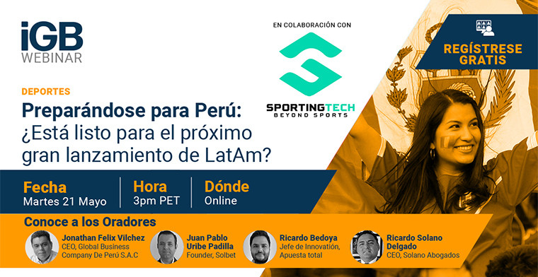 IGB y Sportingtech anuncian un nuevo webinar sobre el mercado peruano de apuestas e iGaming