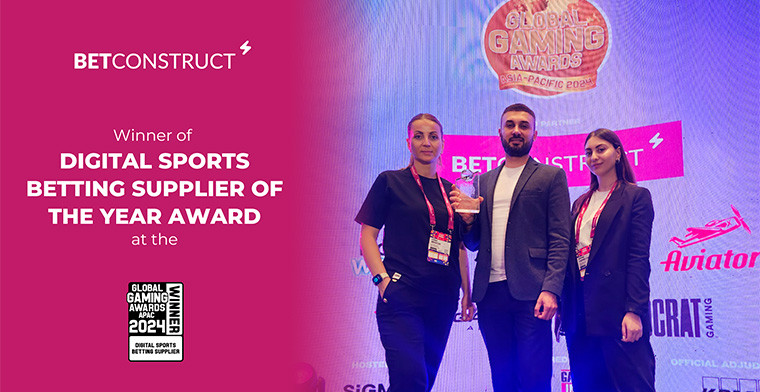 Global Gaming Awards Asia-Pacific 2024: BetConstruct Awarded Digital Sports Betting Supplier