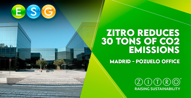 ZITRO reduces CO2 emissions by 30 tons at Madrid office