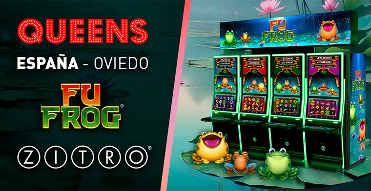 El juego estrella de Zitro, Fu Frog, llega al Salón de Juego Queens de Oviedo