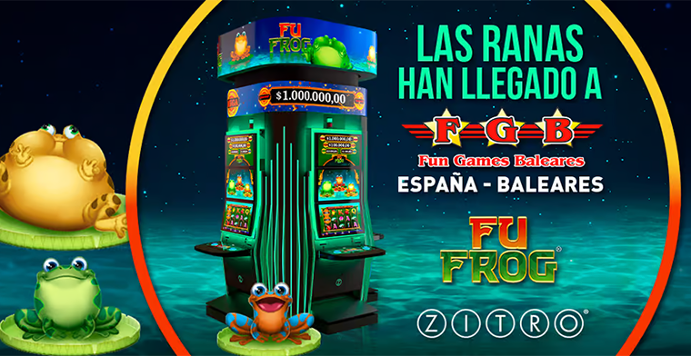 Las ranitas de FU FROG hacen de las suyas en los salones de Fun Games Baleares