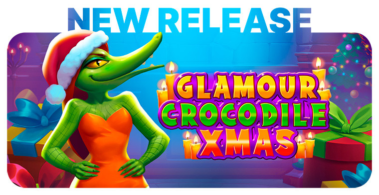 Celebrate the holidays in style with the sparkling Onlyplay's Glamour Crocodile Christmas slot!