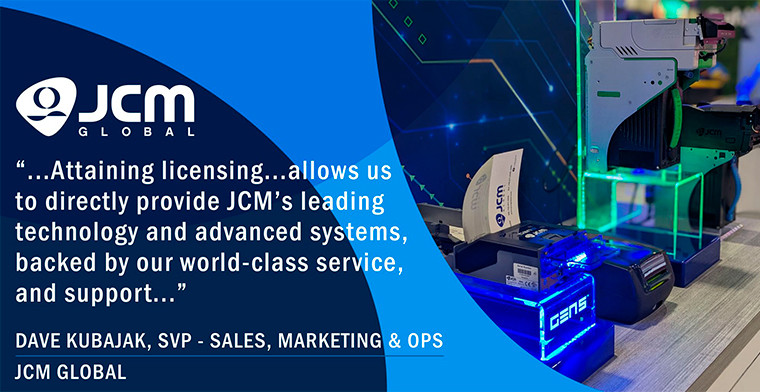 JCM Global recibe la licencia de fabricante en Virginia Occidental
