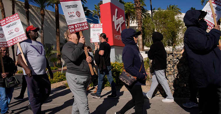 El sindicato de trabajadores hoteleros de Las Vegas llega a un acuerdo con el casino Virginia y concluye la huelga
