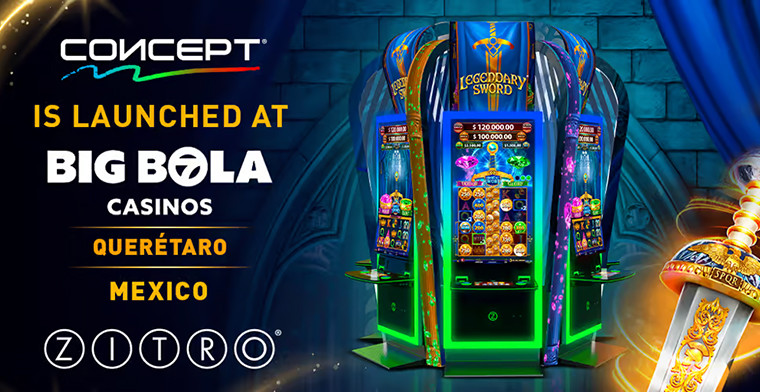 Big Bola Casinos Querétaro Adds Zitro's Concept Cabinet Line and Legendary Sword